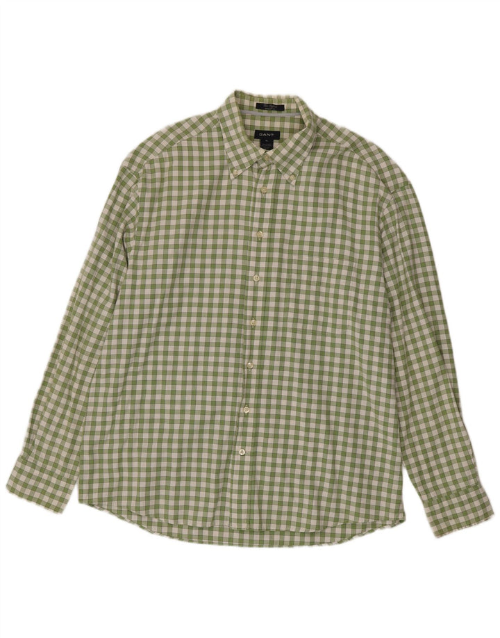 Gant Chemise Regular Fit XL Coton Vichy Vert Homme