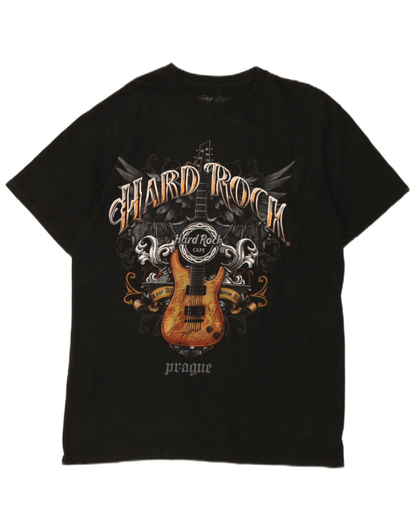 Hard Rock Cafe Hommes Prague T-Shirt Graphique Haut Grand Coton Noir