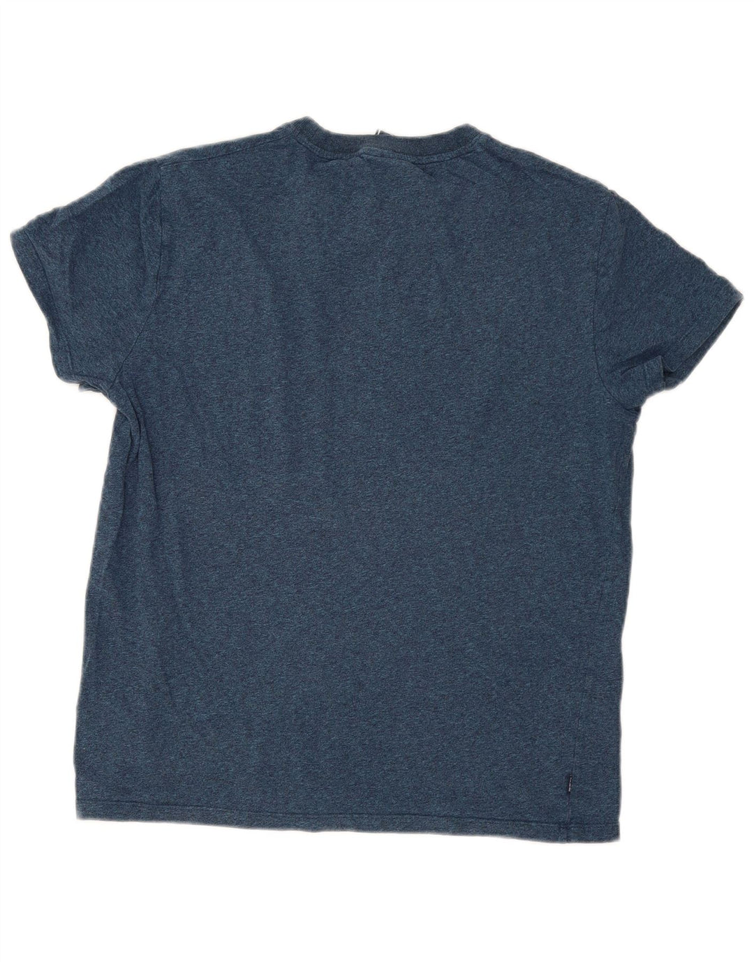Superdry Homme T-Shirt Top Large Bleu Moucheté Coton