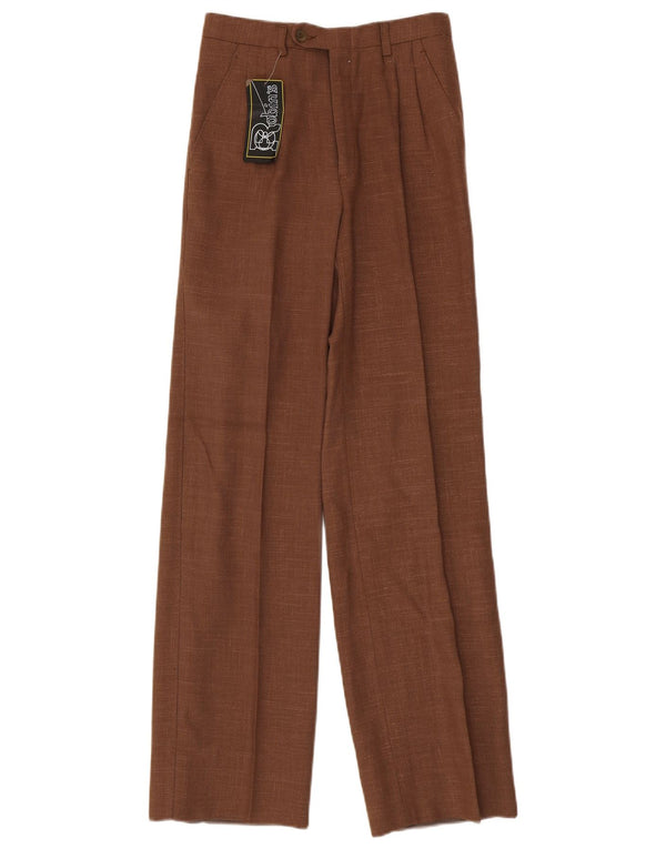 Robin's Womens High Waist Pegged Suit Trousers IT 42 Medium W24 L30 Brown