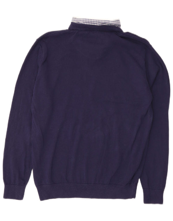 Pierre Cardin Pull Col V Homme Petit Bleu Marine Coton