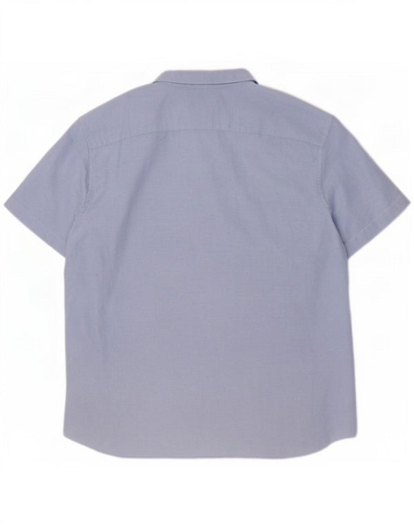 American Eagle Chemise à manches courtes pour homme Coupe classique XL Bleu Coton