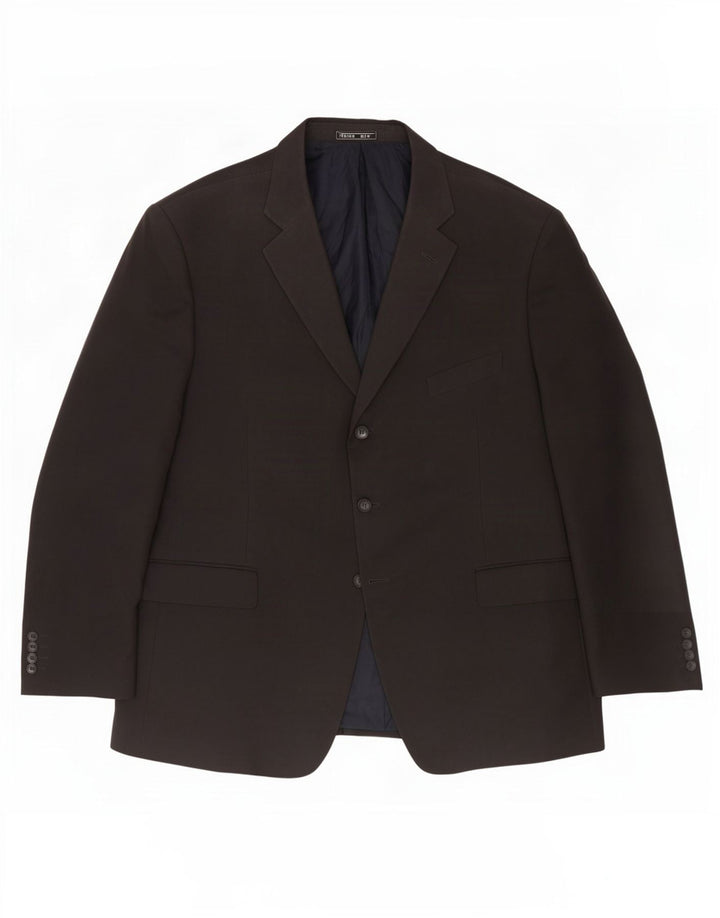 Marks & Spencer Veste blazer à 3 boutons pour homme UK 46 XL Bleu marine Polyester