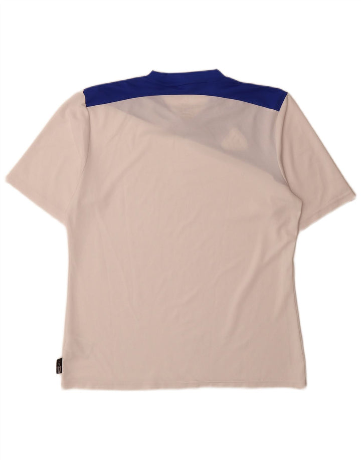 Adidas Hommes Climalite T-Shirt Haut Moyen Blanc Colorblock Polyester
