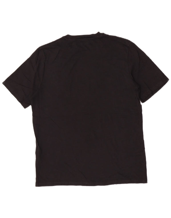 Jack & Jones Mens Premium Graphic T-Shirt Top XL Black Cotton