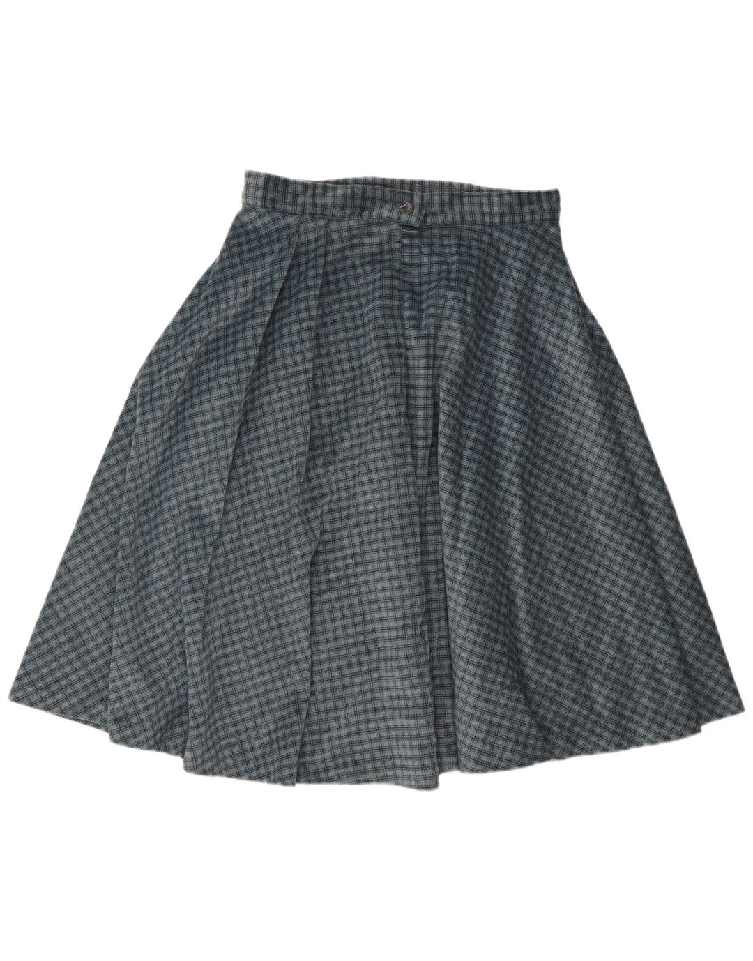 Jupe Cercle Femme Vintage W30 Carreaux Bleu Moyen