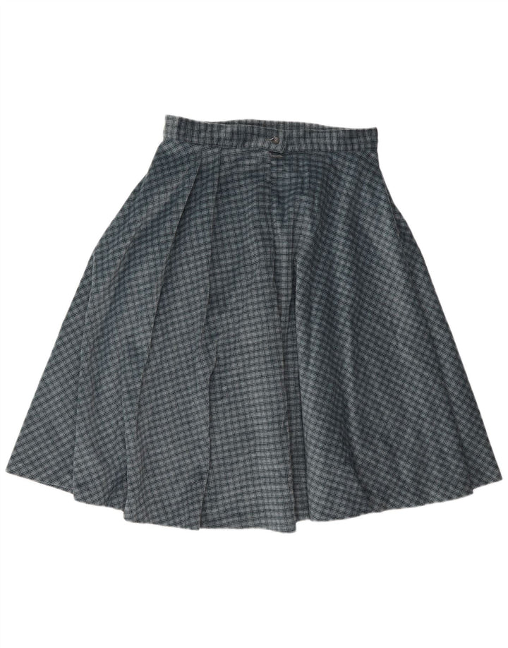 Jupe Cercle Femme Vintage W30 Carreaux Bleu Moyen