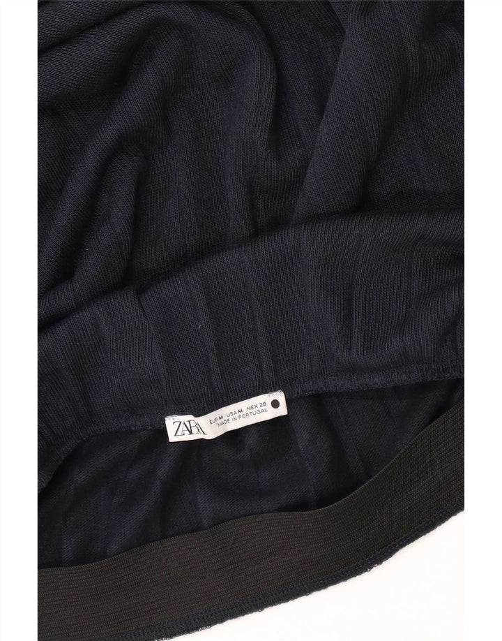 Jupe Midi Femme Zara Medium W28 Bleu Marine
