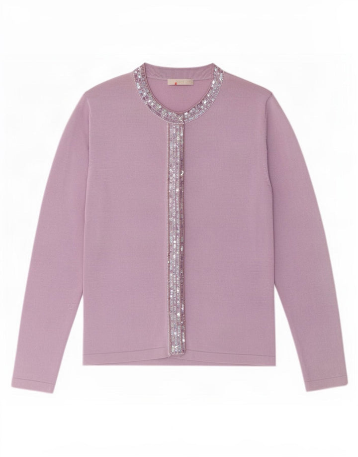 Marks & Spencer Pull cardigan pour femme UK 10 Small Violet
