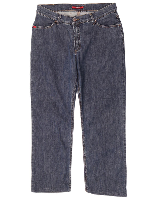 H.I.S Jean droit pour femme UK 18 XL W35 L27 Bleu Coton