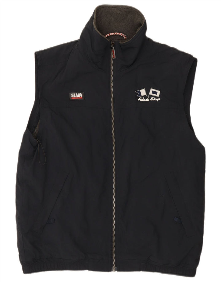 Slam Gilet Homme UK 36 Petit Nylon Bleu Marine
