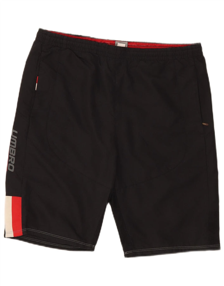 UMBRO Short de Sport Graphique Homme Noir Colorblock