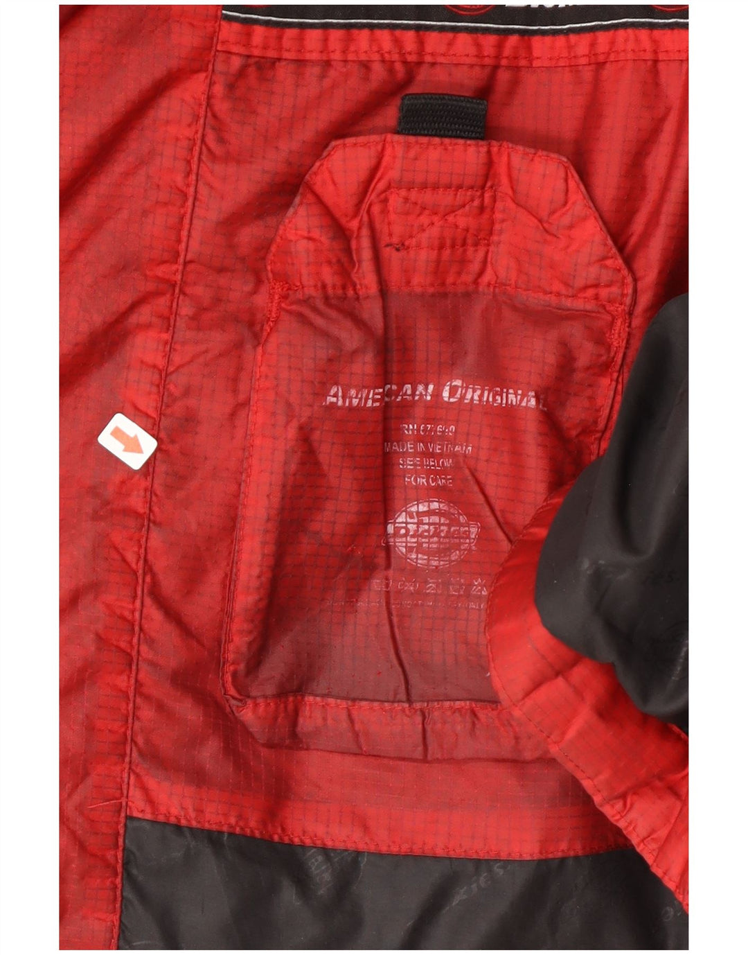 Dickies Veste matelassée à capuche pour homme UK 38 Medium Rouge Colorblock Nylon
