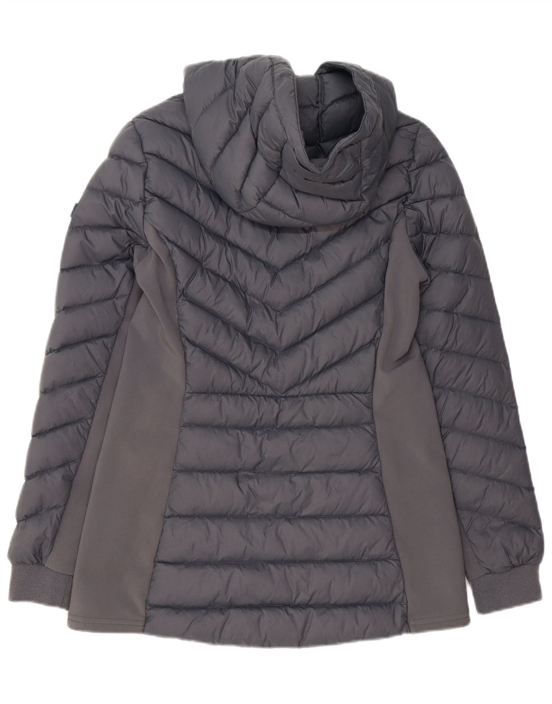 HOLLISTER Veste matelassée à capuche pour femme UK 10 Small Gris Nylon