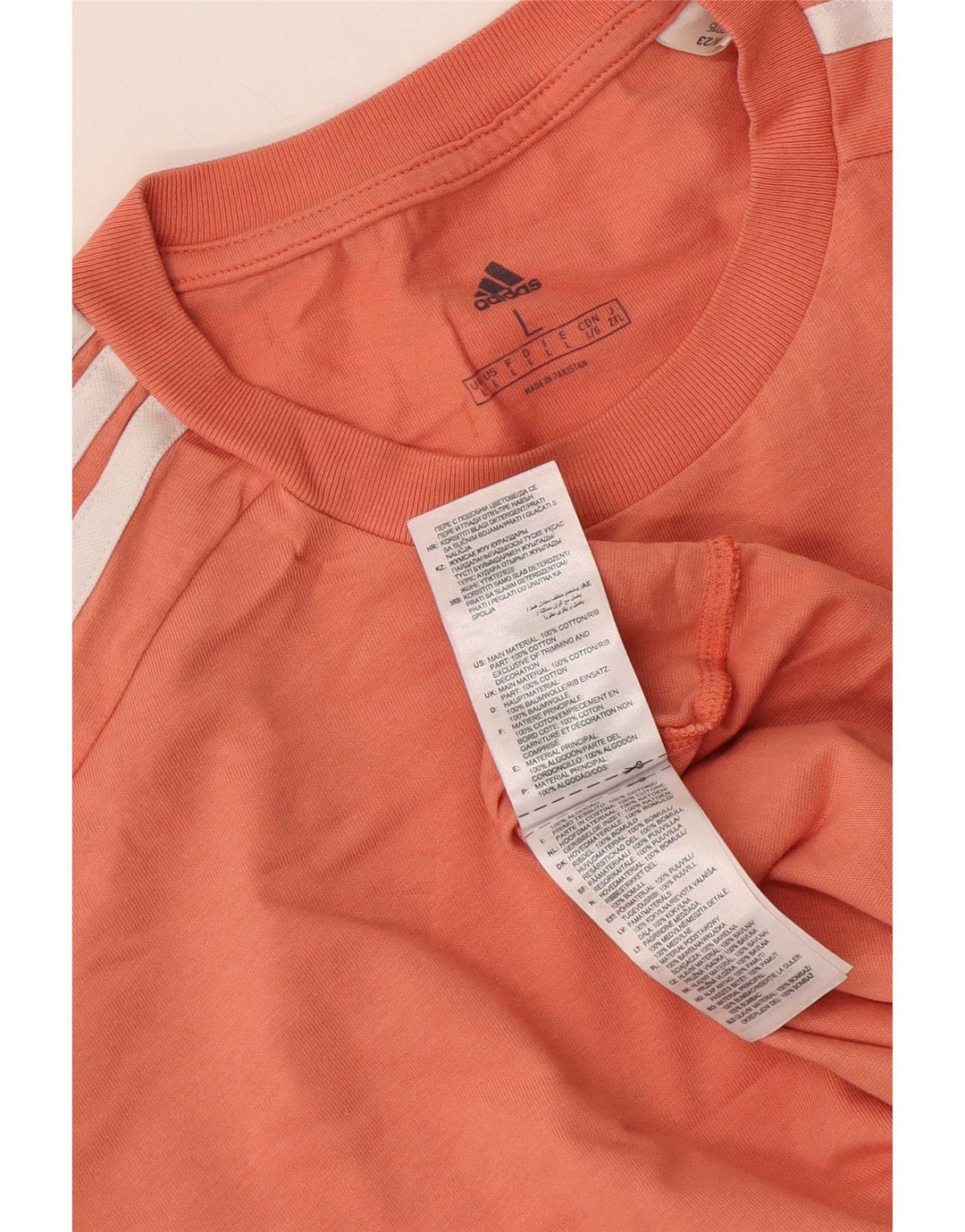 Adidas T-Shirt Homme Haut Large Orange Coton