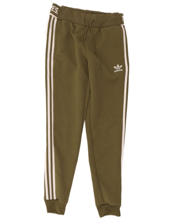 Adidas Pantalon de survêtement à trois bandes pour femme, jogging UK 8, petit kaki