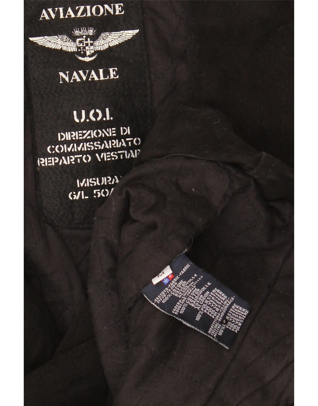 Aviazione Navale Caban Homme UK 38 Moyen Noir Coton