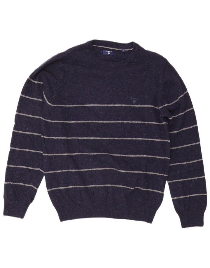 Gant Pull col rond homme en laine rayée bleu marine moyen