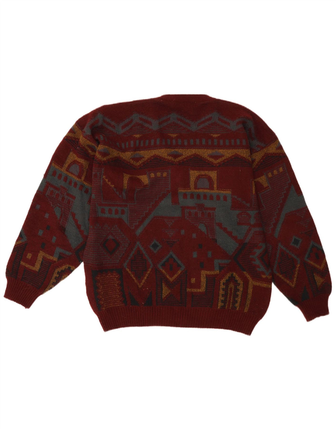 UMBERTO ROSETTI Pull col V pour homme IT 48/50 Marron moyen