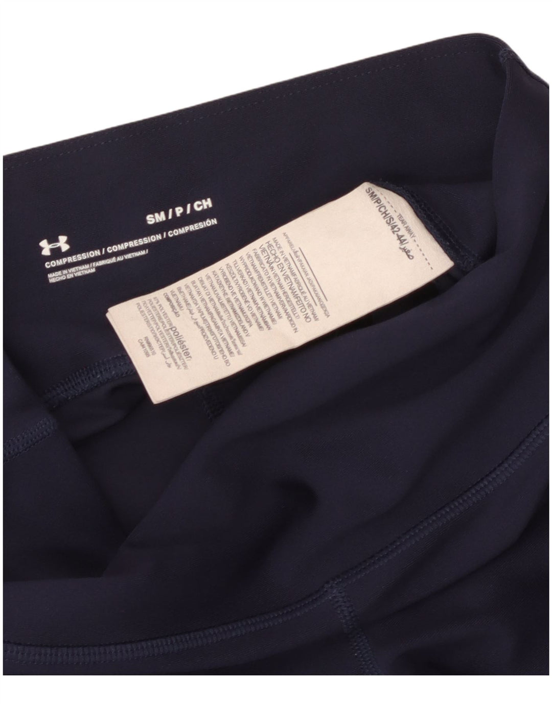 Under Armour Leggings Femme UK 8 Small Bleu Marine Polyester