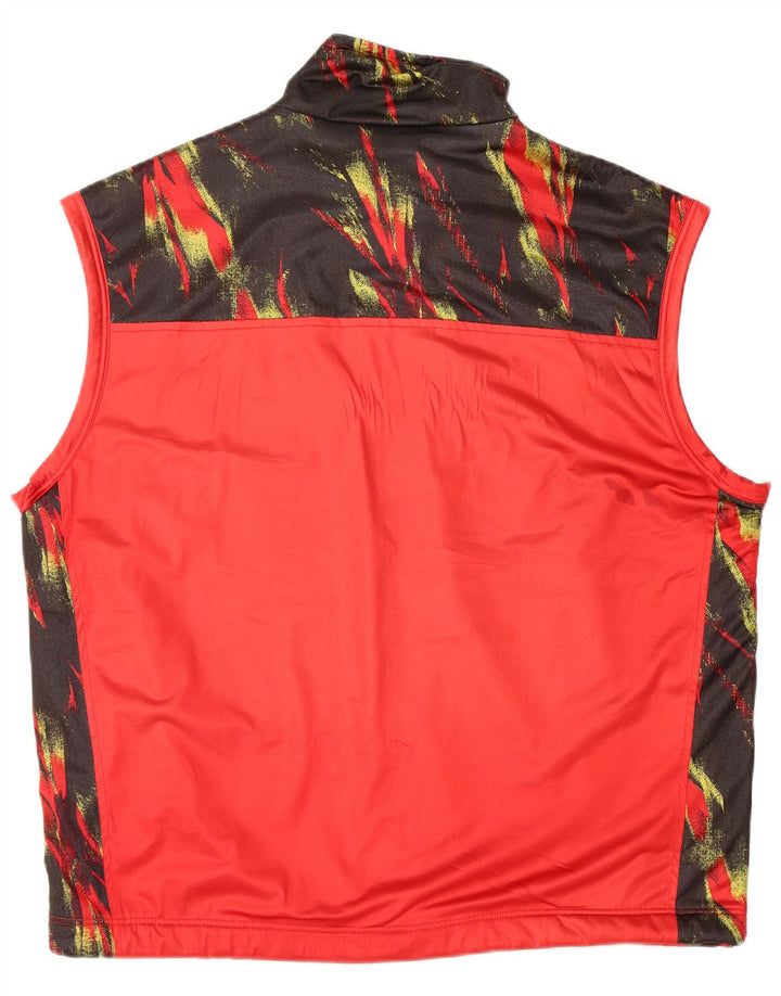 BRIKO Veste de survêtement sans manches pour homme XL Rouge Colorblock Polyester