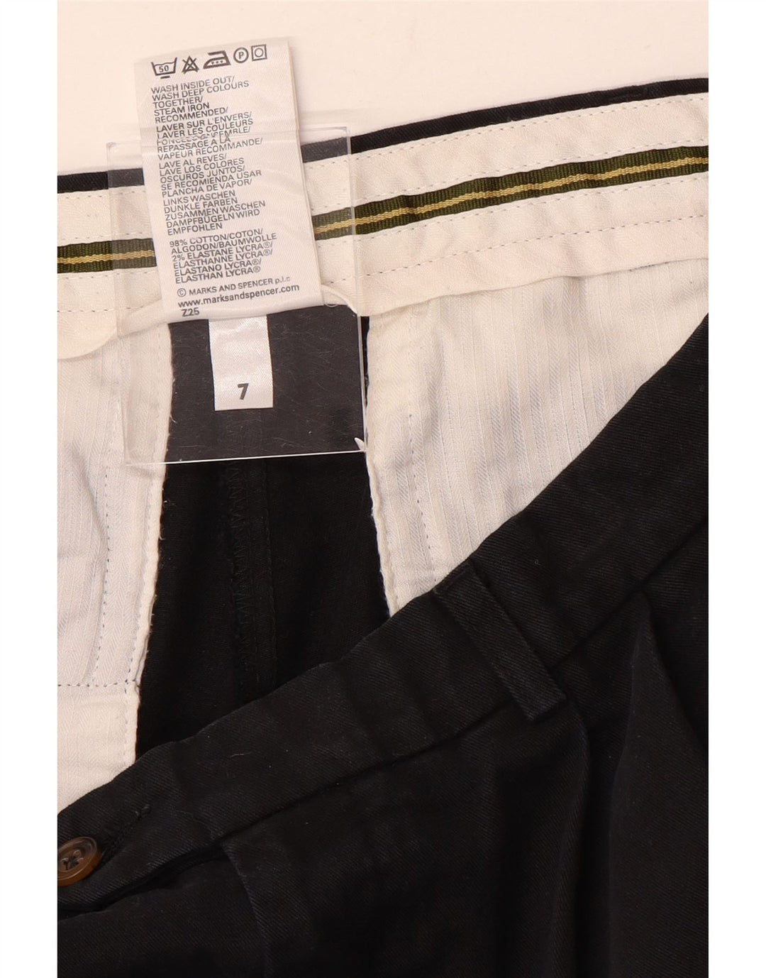 Marks & Spencer Pantalon de costume pour homme W34 L31 en coton noir