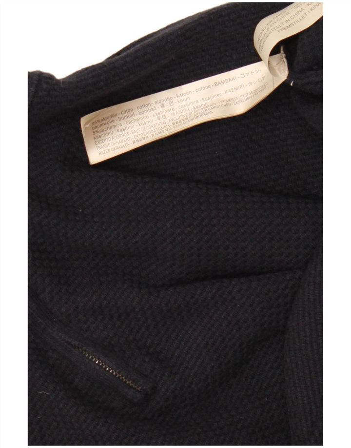 MASSIMO DUTTI Pull col zippé homme 2XL bleu marine coton