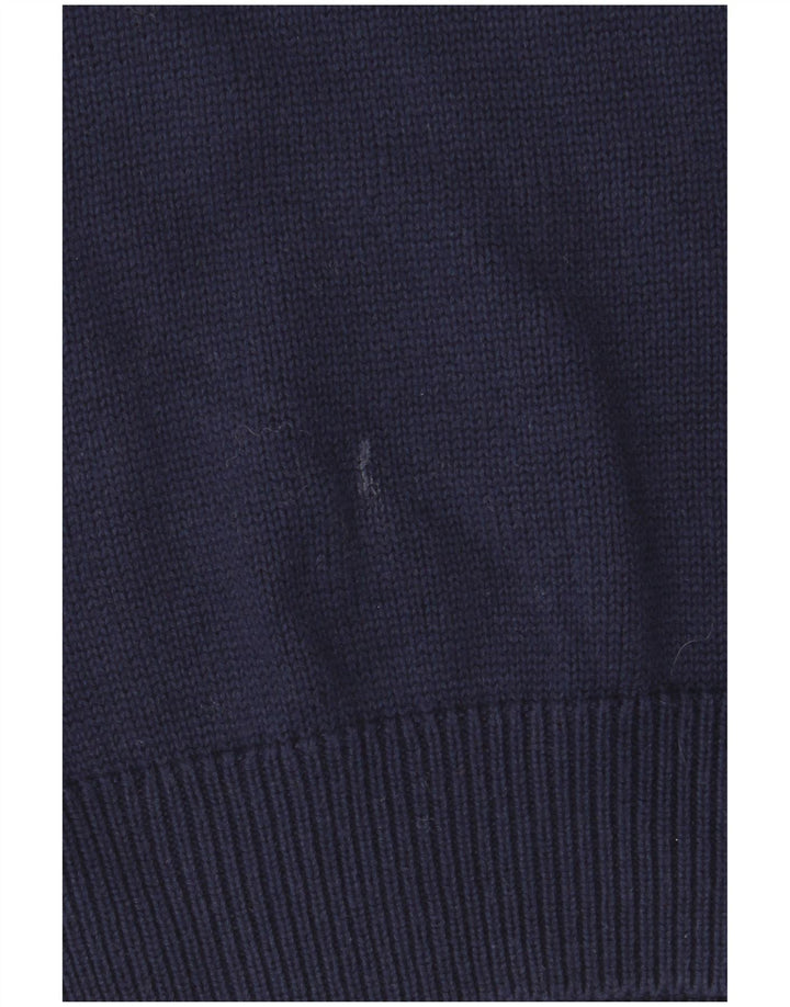 Wrangler Pull à col zippé pour homme Petit coton bleu marine