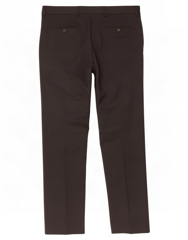 Zara Pantalon Chino Droit Homme EU 44 Large W34 L32 Laine Noire