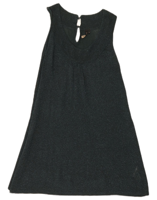 Topshop Robe basique sans manches pour femme UK 44 Viscose vert moyen