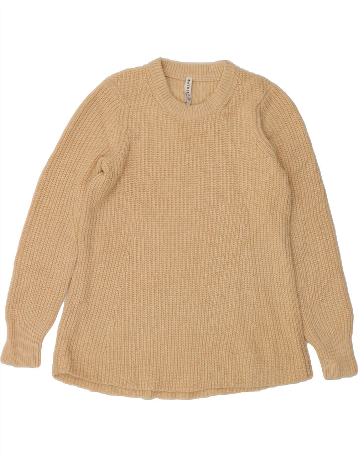 ATHLETA Womens Crew Neck Jumper Sweater UK 16 Large Beige Wool Vintage Athleta and Second-Hand Athleta from Messina Hembry 