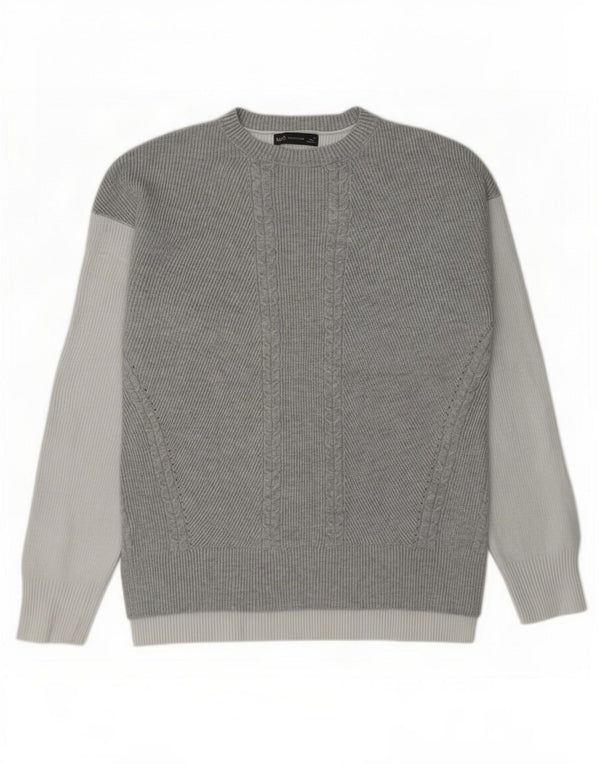 Marks & Spencer Pull ras du cou pour femme UK 14 Gris moyen