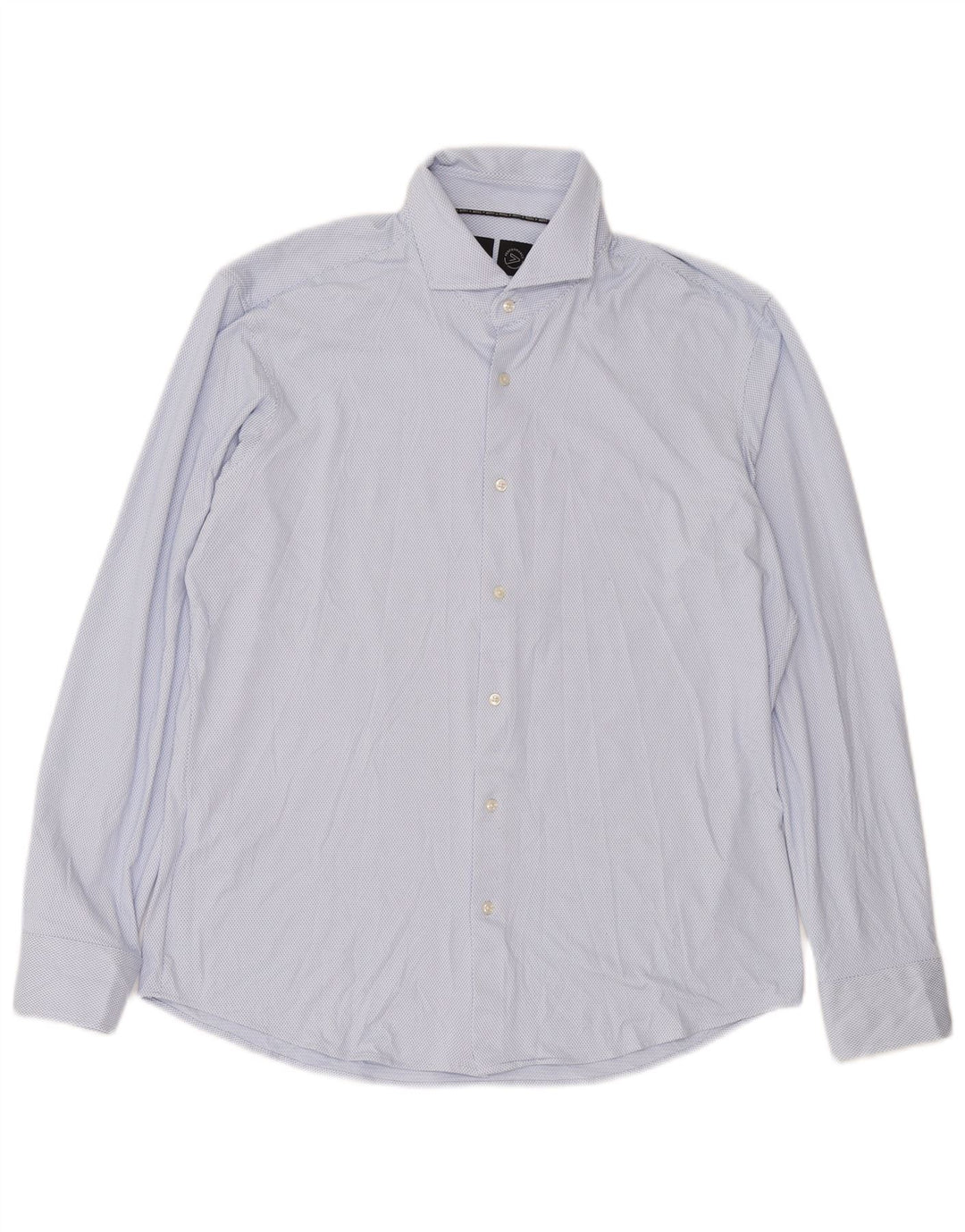 HUGO BOSS Chemise Regular Fit Large Bleu à Pois Polyester Homme