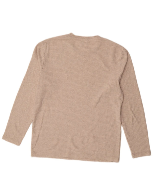 Zara Homme Top Manches Longues Polyester Beige Moyen