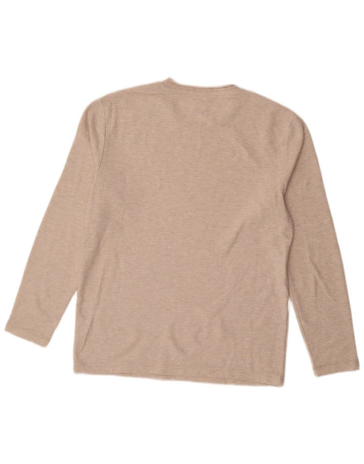 Zara Homme Top Manches Longues Polyester Beige Moyen