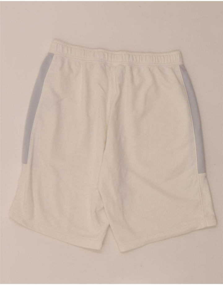 Nike Short de sport graphique en coton color block blanc moyen