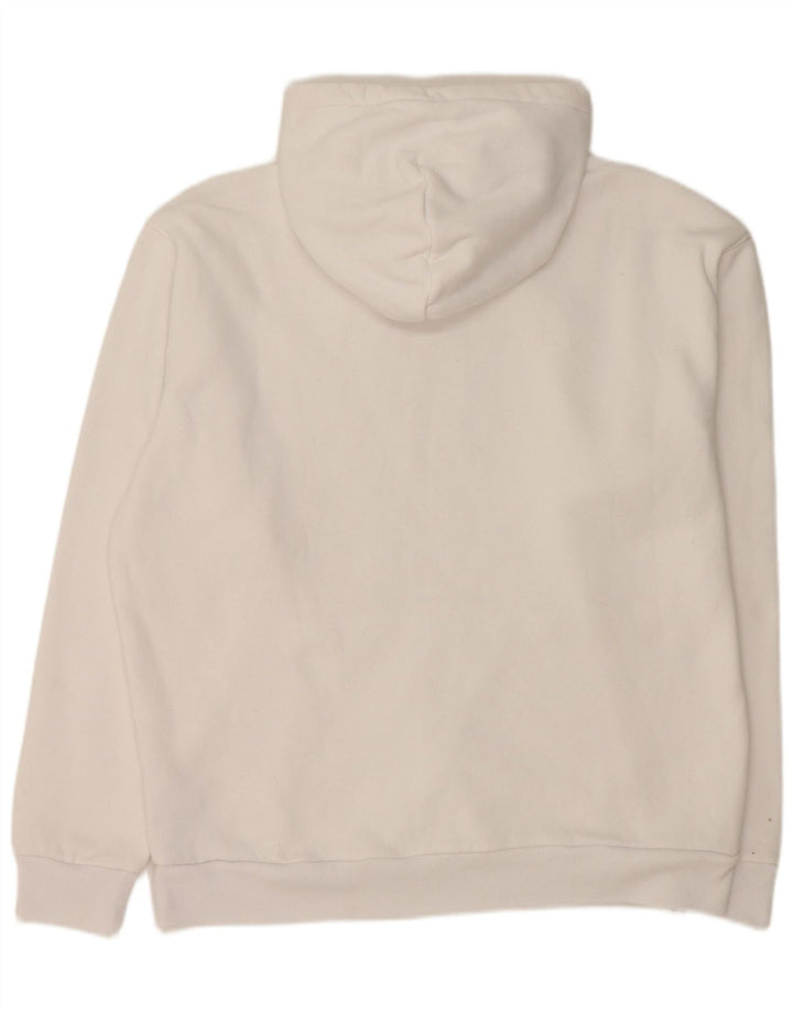 HOLLISTER Pull à capuche pour homme Large Blanc Coton