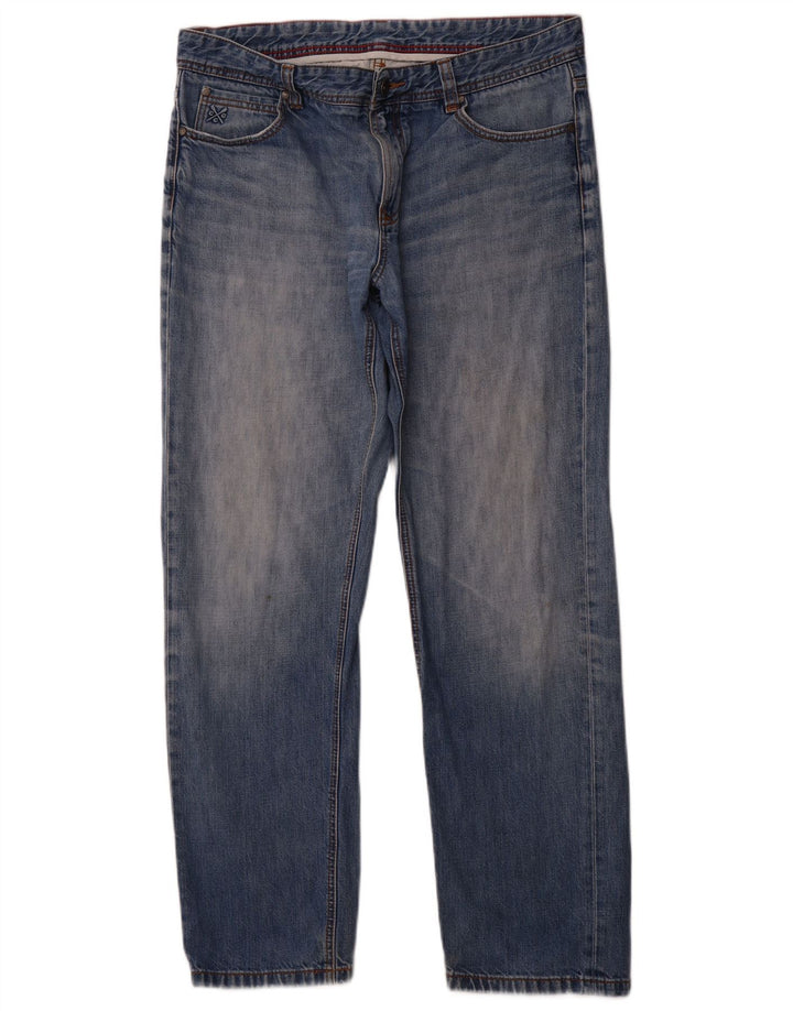 CREW CLOTHING Jean droit homme W36 L31 bleu coton