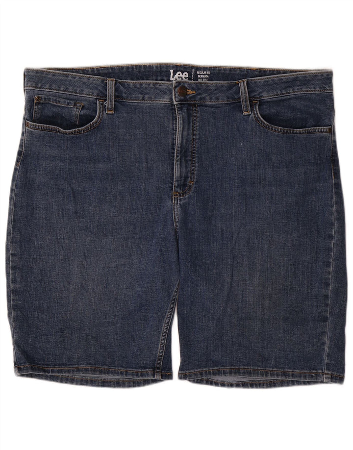 LEE Bermuda en jean taille moyenne pour femme W44 3XL Bleu