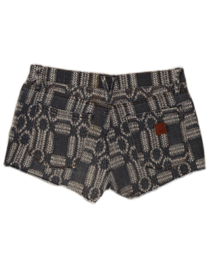 Roxy Short en jean pour femme US 7 Medium W30 Bleu géométrique