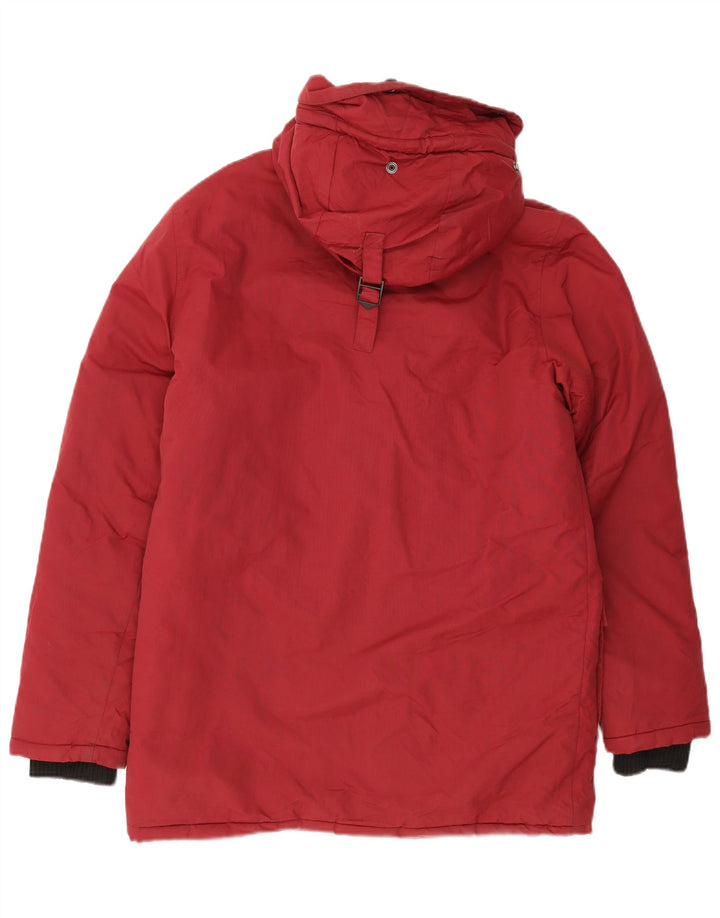 Superdry Veste matelassée à capuche pour hommes UK 38 Nylon bordeaux moyen