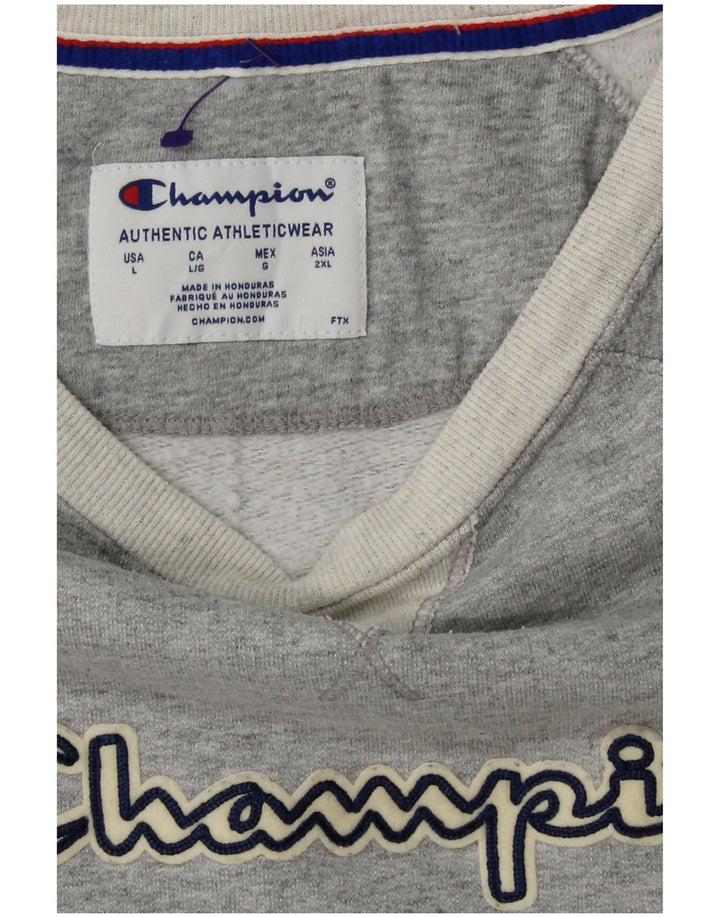 CHAMPION Sweat-shirt graphique pour femme UK 16 Large Gris