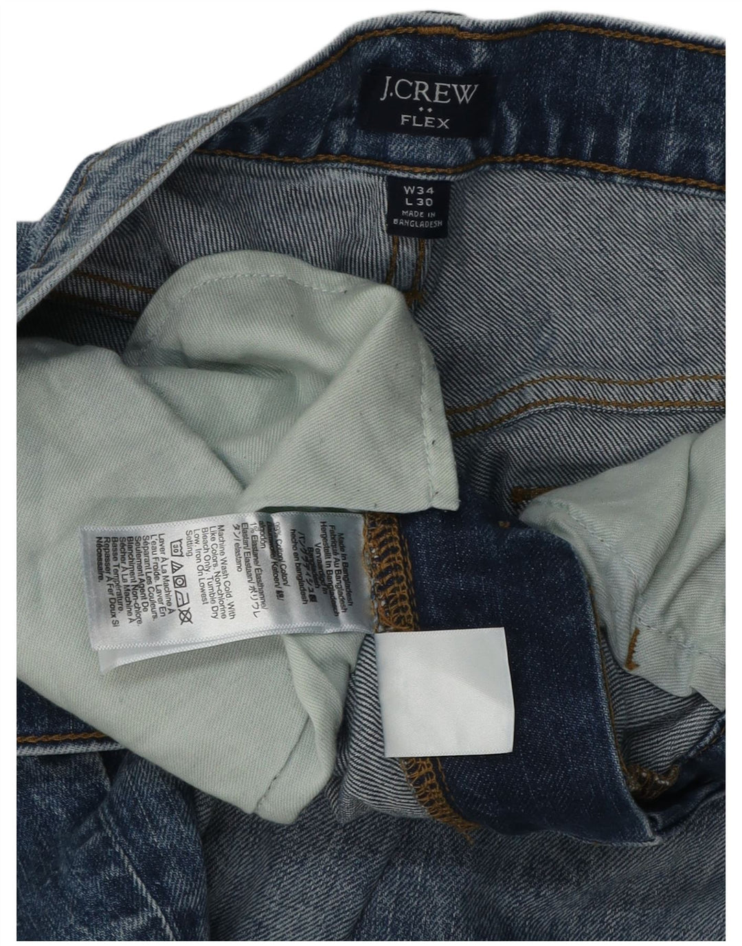 J. Crew Jean Slim Homme W34 L28 Bleu Coton