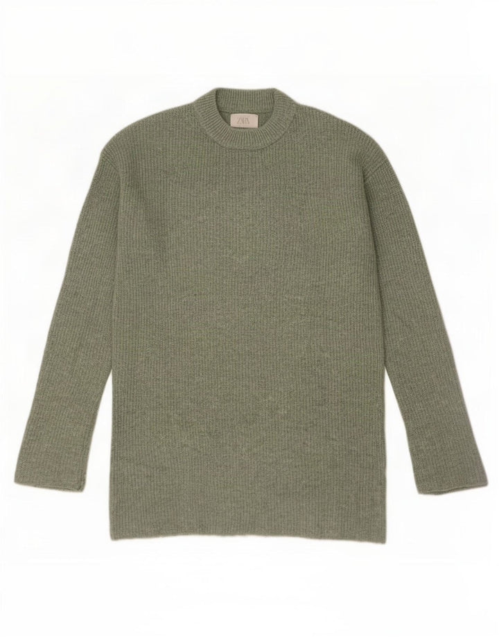Zara Pull ras du cou pour garçon 11-12 ans Vert Polyester