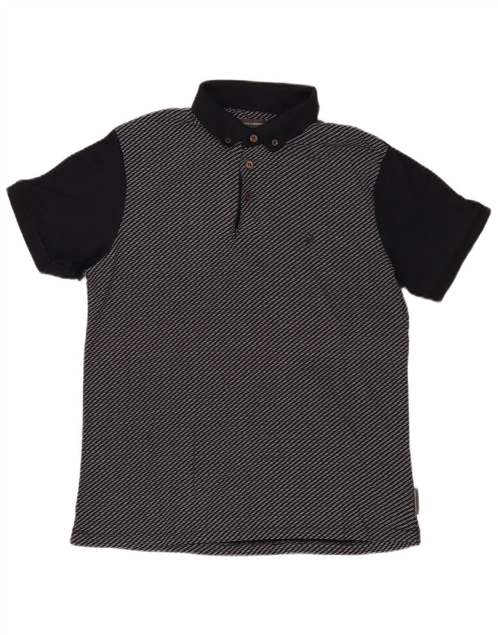French Connection Polo Homme Bleu Marine Moyen Rayé Coton