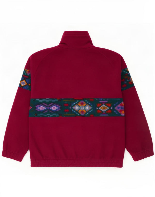 Lotto Pull polaire à col zippé pour homme UK 40 Large Bordeaux Polyester
