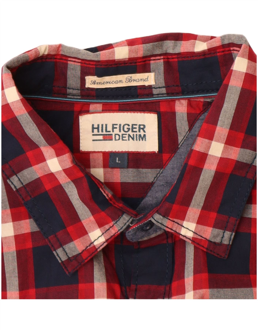 Tommy Hilfiger Chemise Homme Grand Carreau Bleu Marine