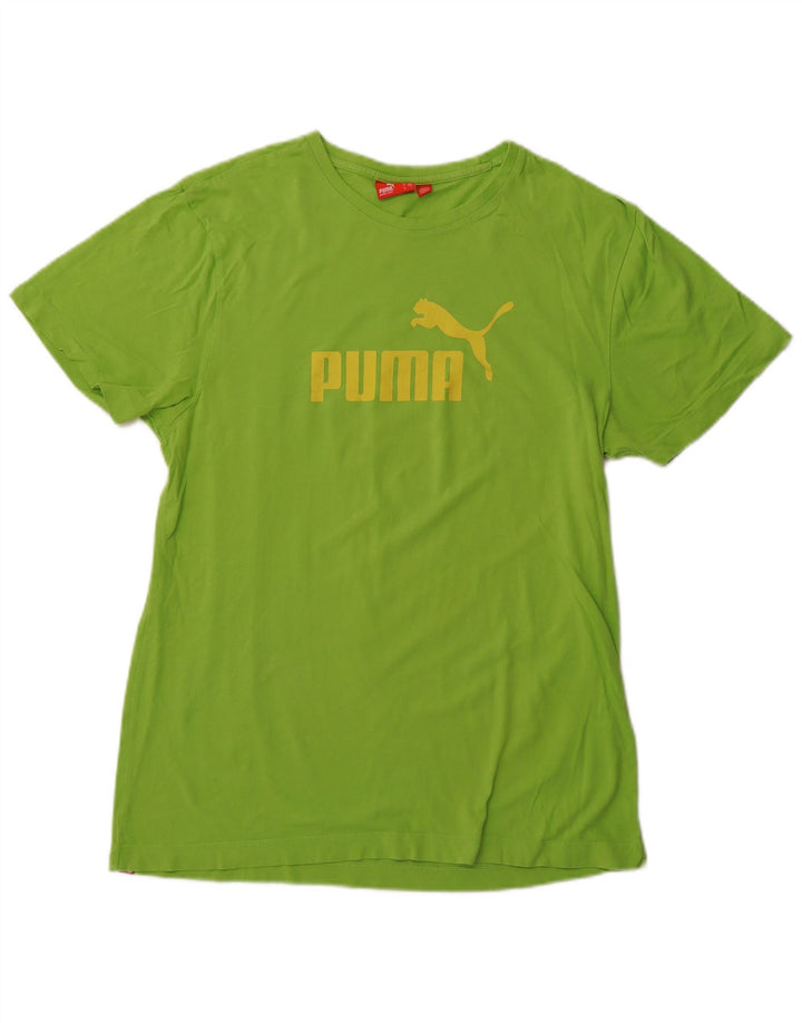 Puma T-Shirt Graphique Homme Vert Taille L