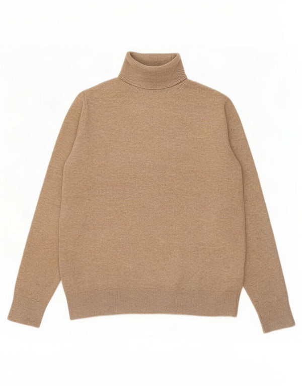 Marks & Spencer Pull col roulé pour femme UK 10 Petit Polyester Beige