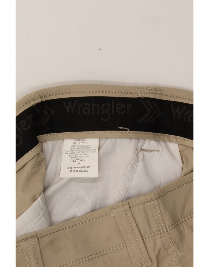 WRANGLER Mens Cargo Shorts W34 Large  Beige Cotton Vintage Wrangler and Second-Hand Wrangler from Messina Hembry 